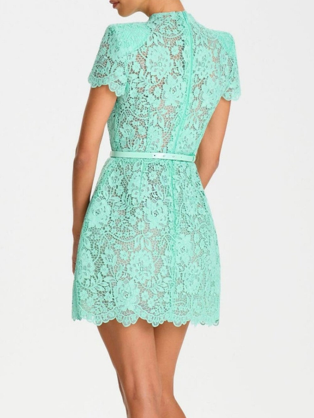 NADINE MERABI MILLA MINT LACE MINI DRESS - Picture 3 of 10